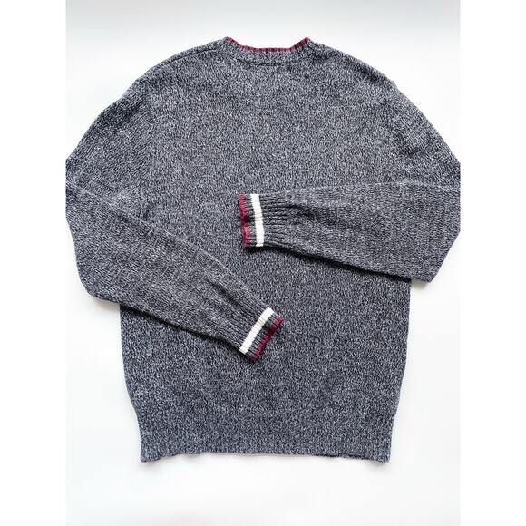 Men's Eddie Bauer Marled Gray Cotton Crewneck Sweater Size Medium - Picture 7 of 7